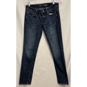 American Eagle Outfitters Blue Jeans  Mid Rise Skinny Stretch Jeans Size 4